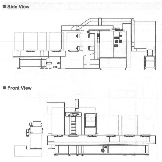 Mitsui Seiki HU 50 A Horizontal Machining Center