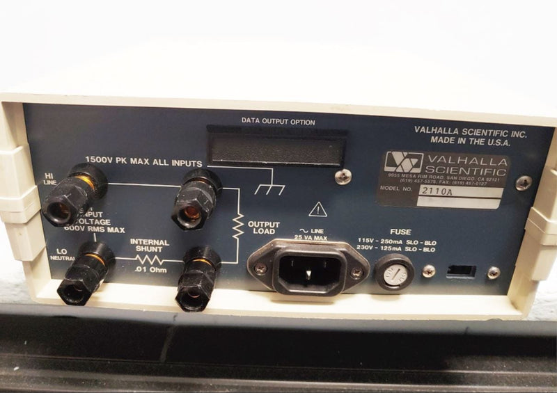 Valhalla Scientific 2100 A Digital Power Analyzer & Power Factor Meter