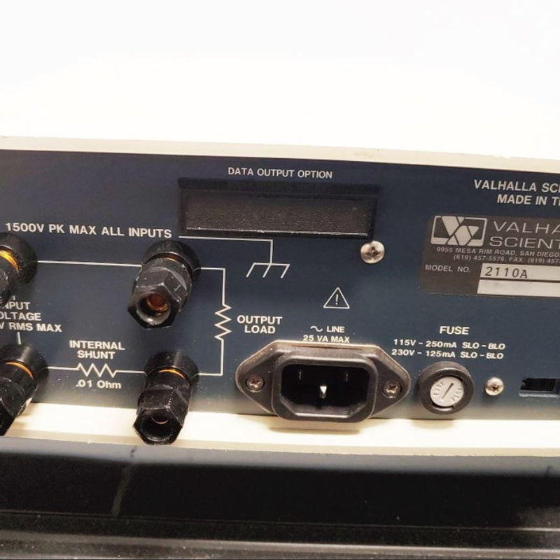 Valhalla Scientific 2100 A Digital Power Analyzer & Power Factor Meter