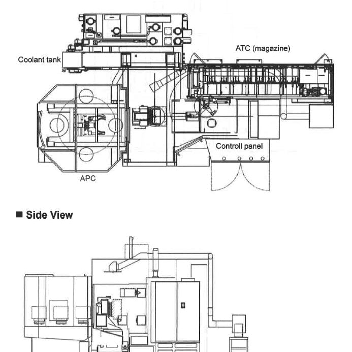 Mitsui Seiki HU 50 T Horizontal Machining Center