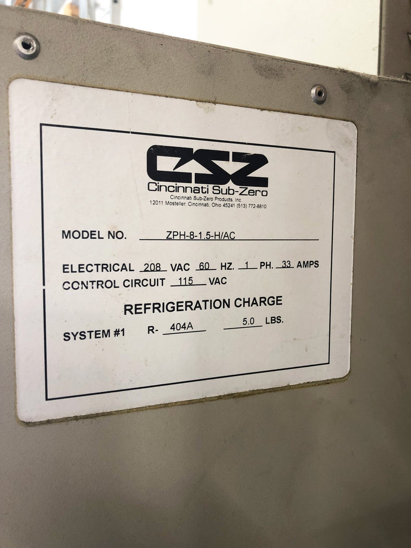 Cincinnati Z Plus 8 Sub Zero Chamber