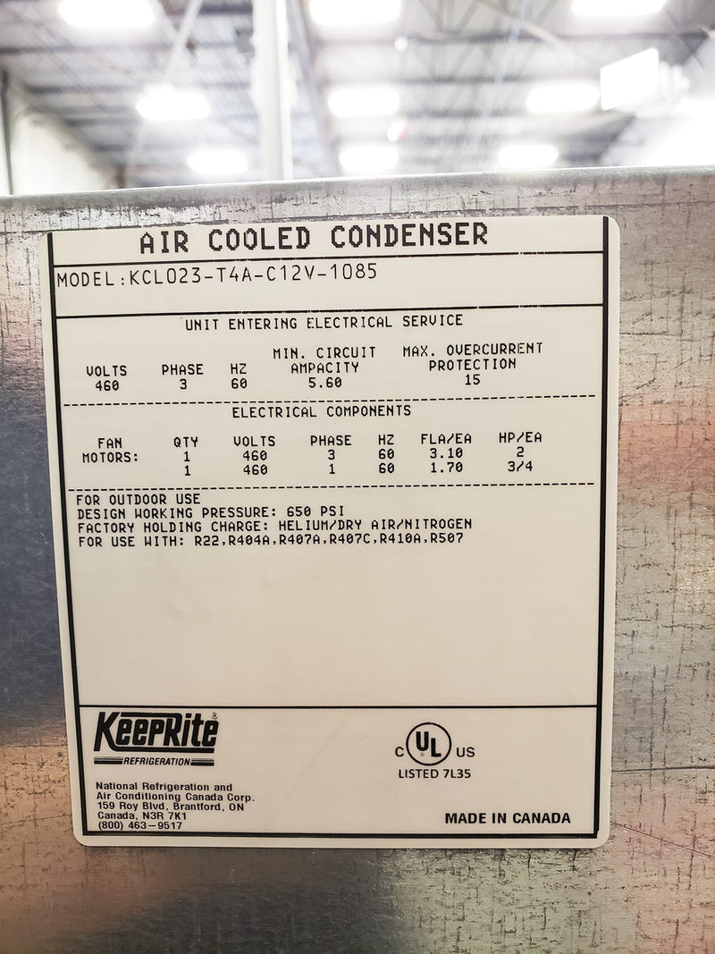 KeepRite KCL 023 T 4 A C 12 V 1085 Condenser
