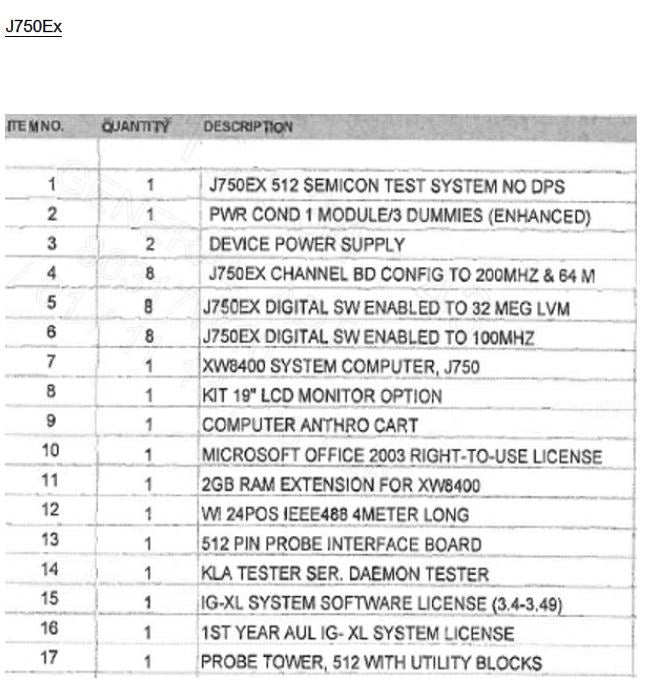 Teradyne J 750 EX Tester