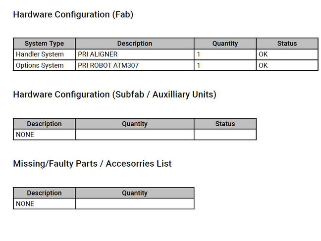 Mattson AST 2800 RTP System (Rapid Thermal Process)