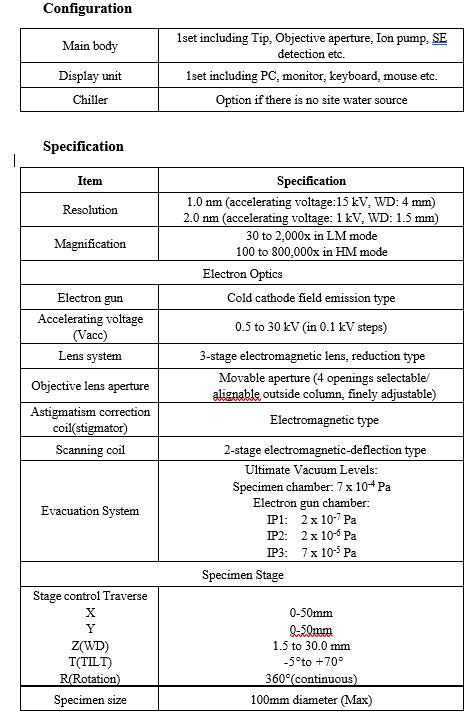 Hitachi S 4700 I SEM (Scanning Electron Microscope)