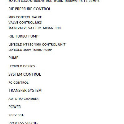 Plasmatherm SLR System VII RIE-PECVD (Reactive Ion Etcher - Plasma-Enhanced Chemical Vapor Deposition)