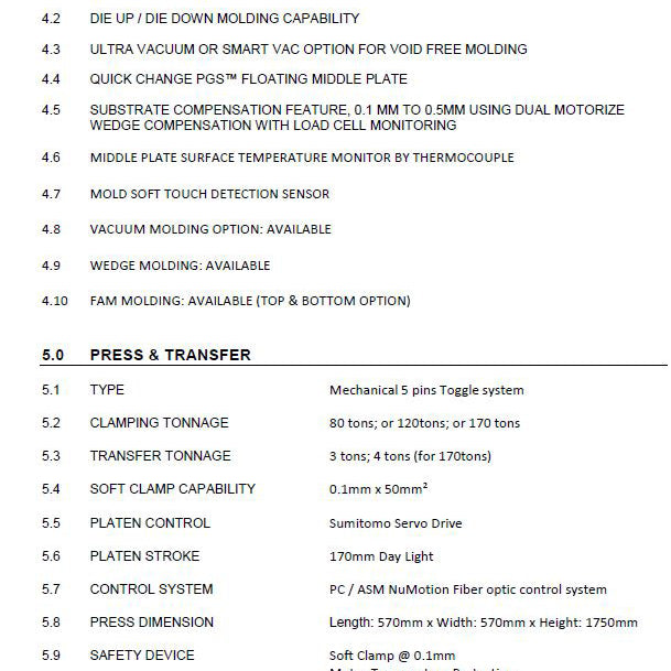 ASM IDEALab 3 G Mold Machine
