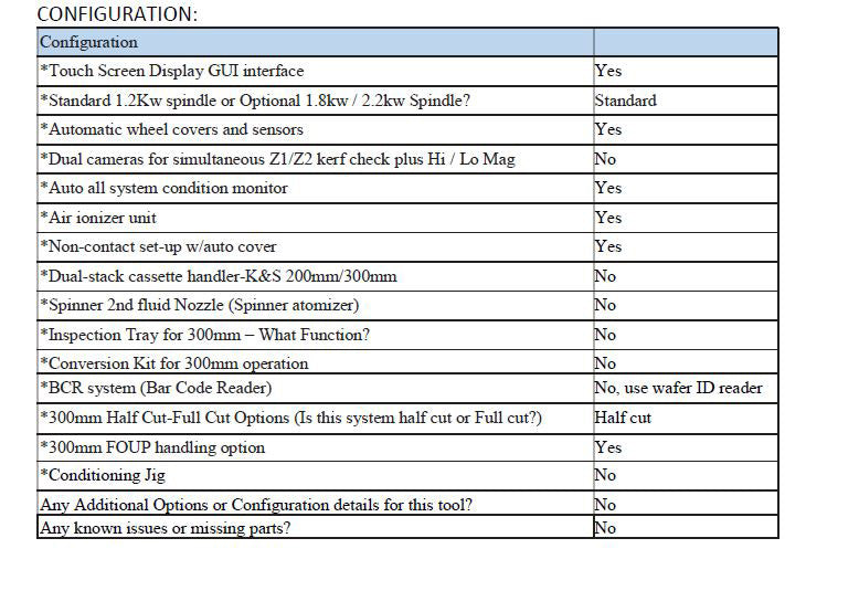 Disco DFD 6361 Automatic Dicing Saw