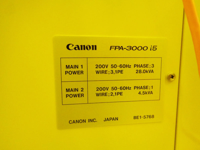 Canon FPA 3000 i 5 Fine Pattern Aligner