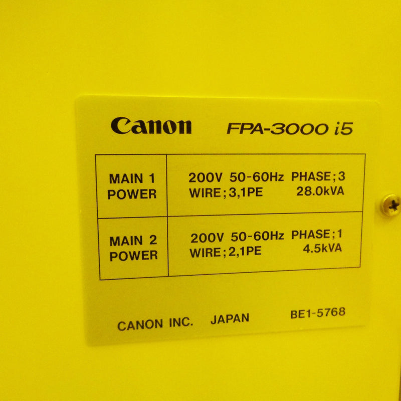 Canon FPA 3000 i 5 Fine Pattern Aligner
