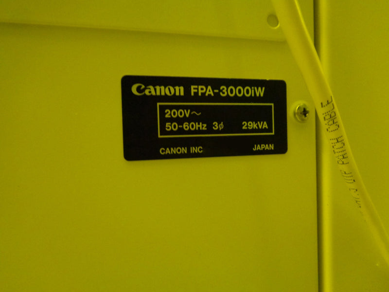 Canon FPA 3000 iW Stepper