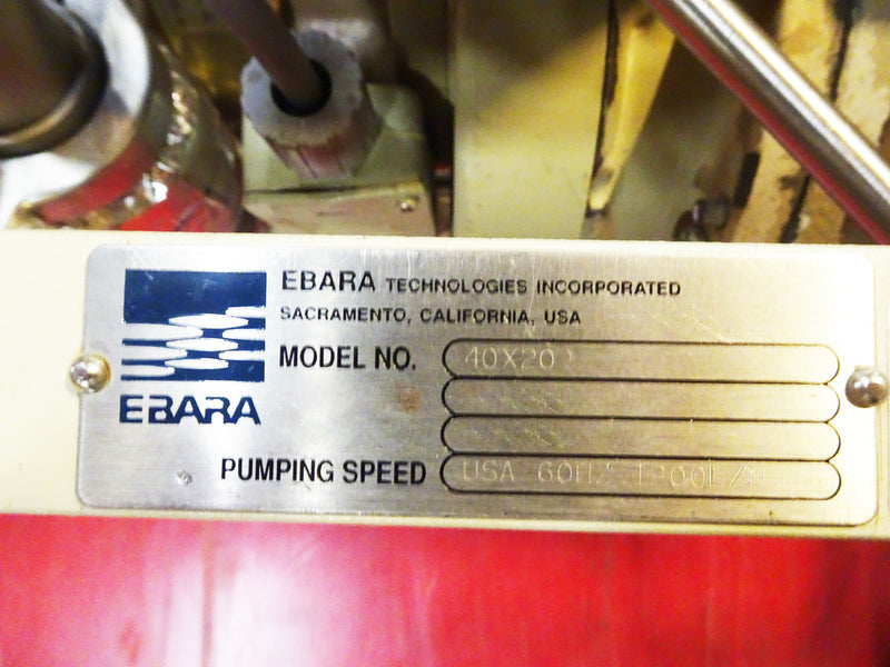 Ebara 40 x 20 Vacuum Pump