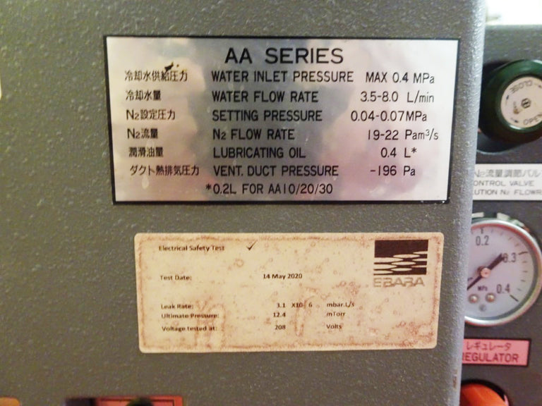 Ebara AA 10 Vacuum Pump