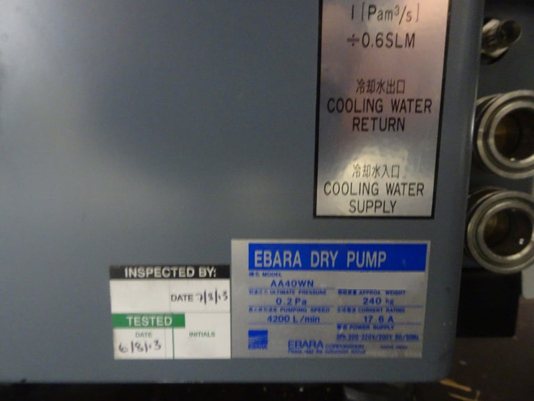 Ebara AA 40 WN Vacuum Pump