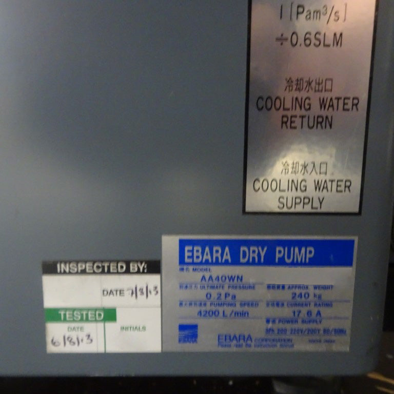 Ebara AA 40 WN Vacuum Pump