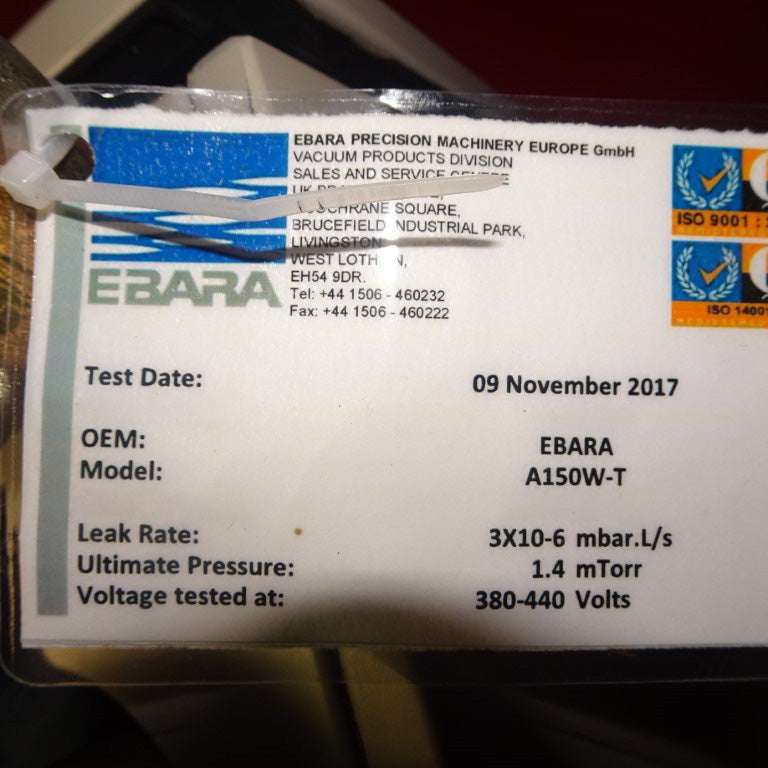 Ebara A 150 W T Vacuum Pump