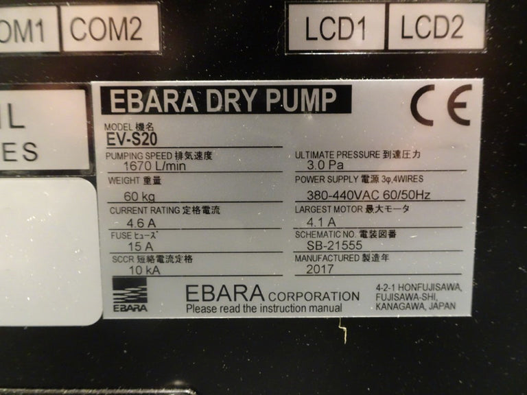 Ebara EV S 20 Vacuum Pump