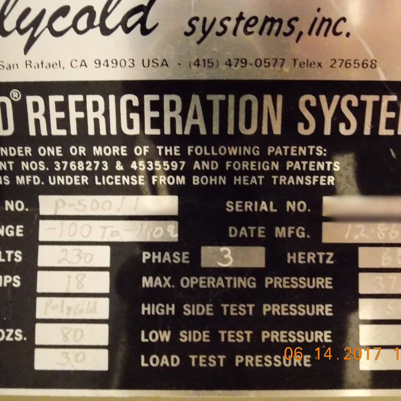 Polycold P 500 II Chiller
