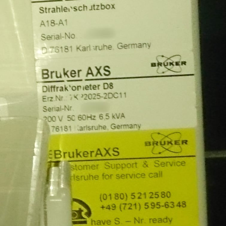 Bruker D 8 Discover Diffractometer
