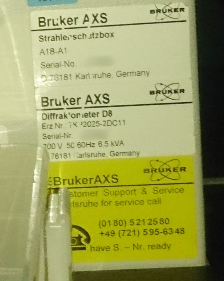 Bruker D 8 Discover Diffractometer