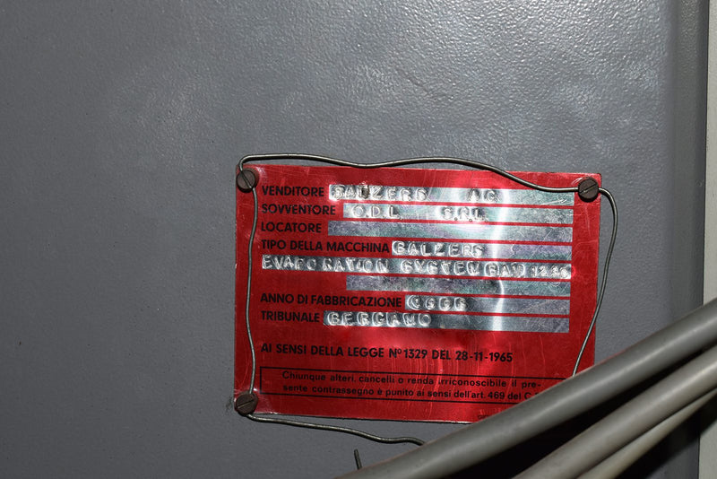 Oerlikon Balzers BAV 1250 Evaporator