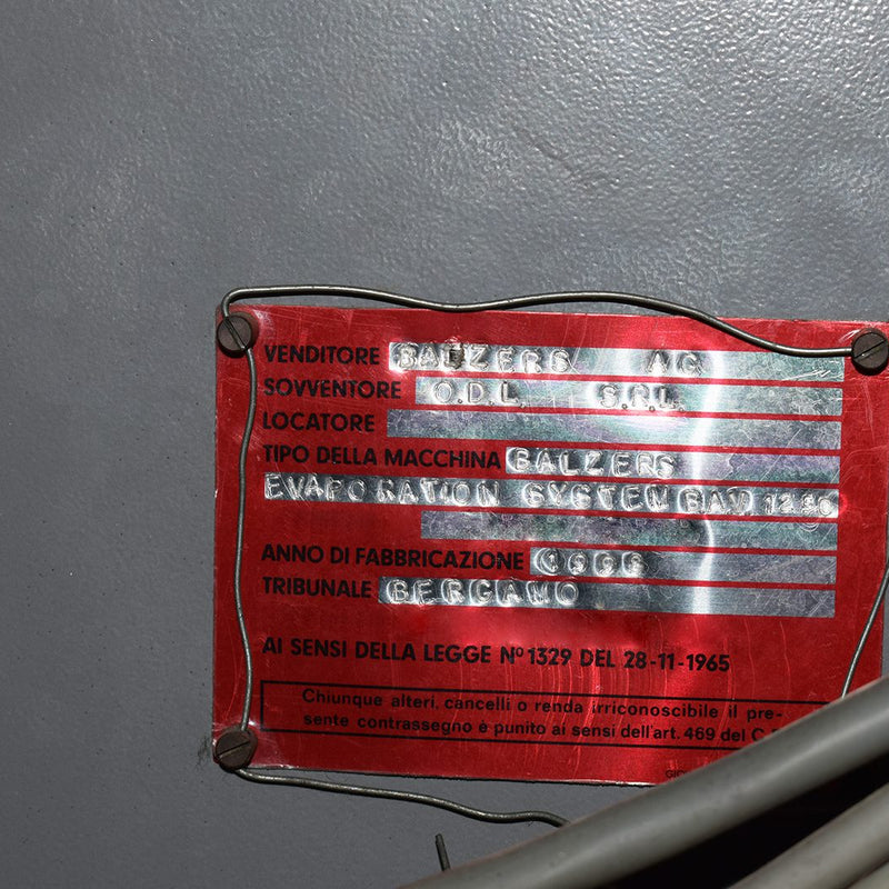 Oerlikon Balzers BAV 1250 Evaporator