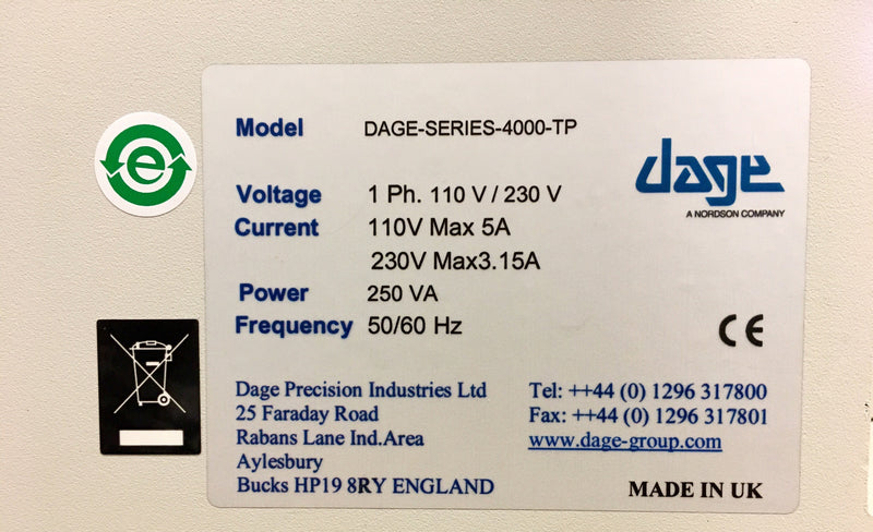 Nordson / Dage 4000 TP Bond Pull & Shear Tester