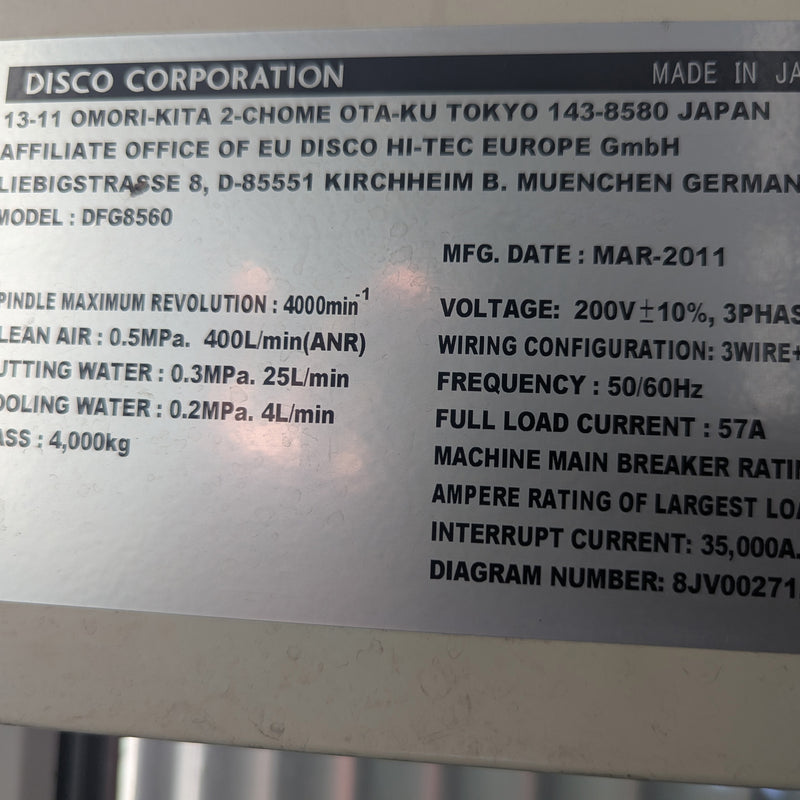 Disco DFG 8560 Grinder