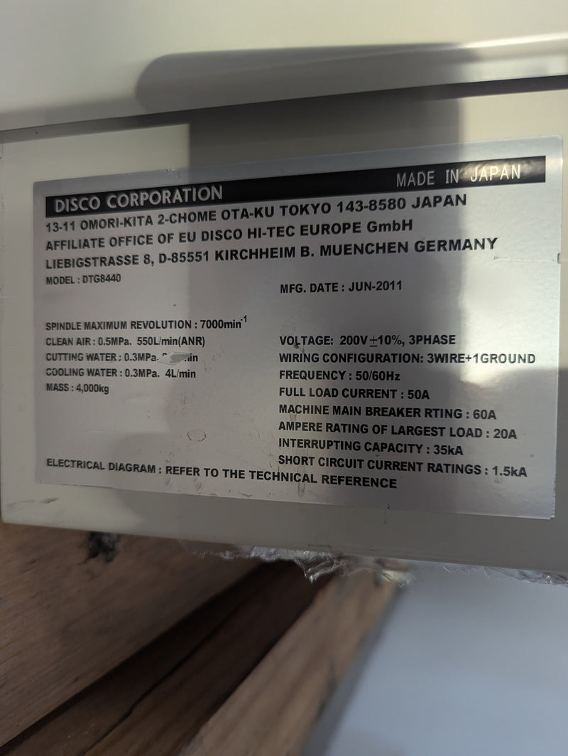 Disco DTG 8440 Grinder