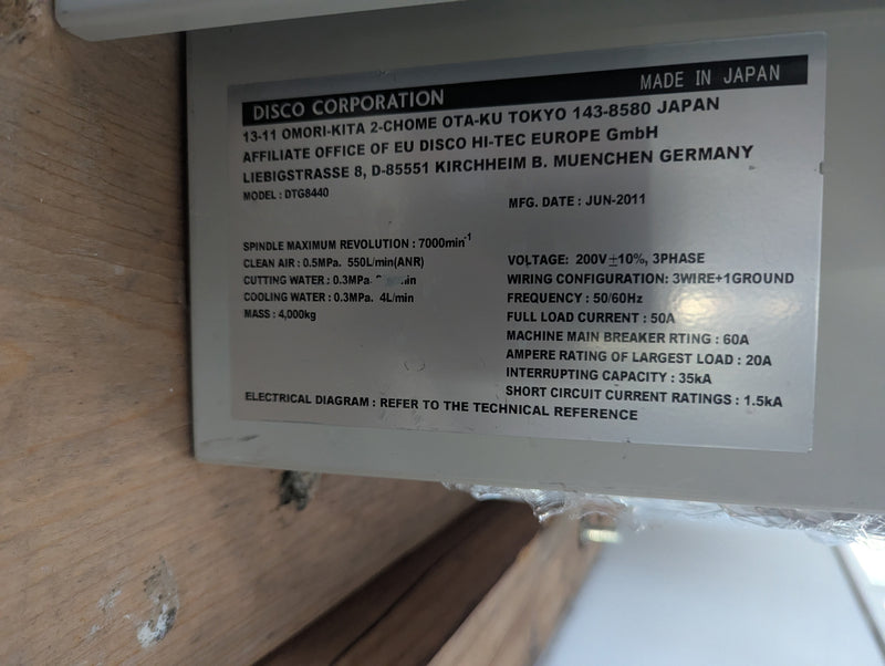 Disco DTG 8440 Grinder