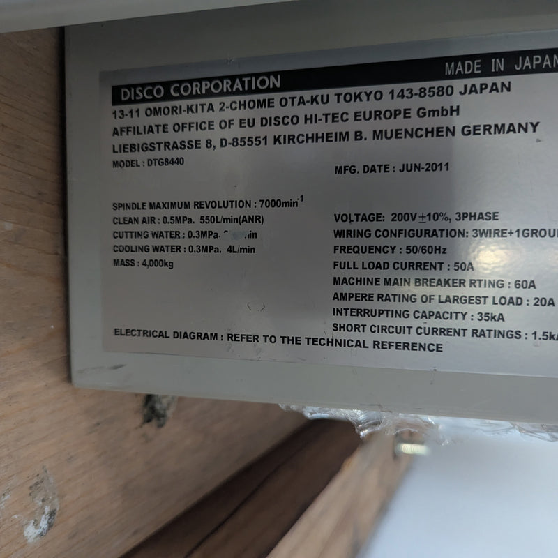 Disco DTG 8440 Grinder