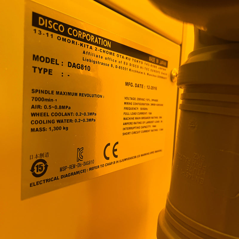 Disco DAG 810 Back Grinder