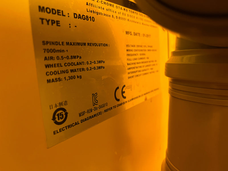 Disco DAG 810 Back Grinder