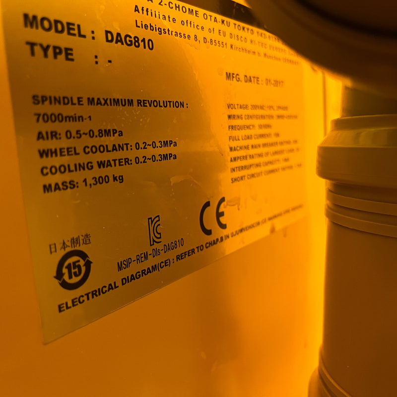 Disco DAG 810 Back Grinder