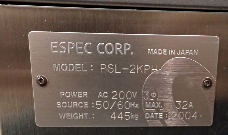 ESPEC PSL 2 KPH Humidity Chamber