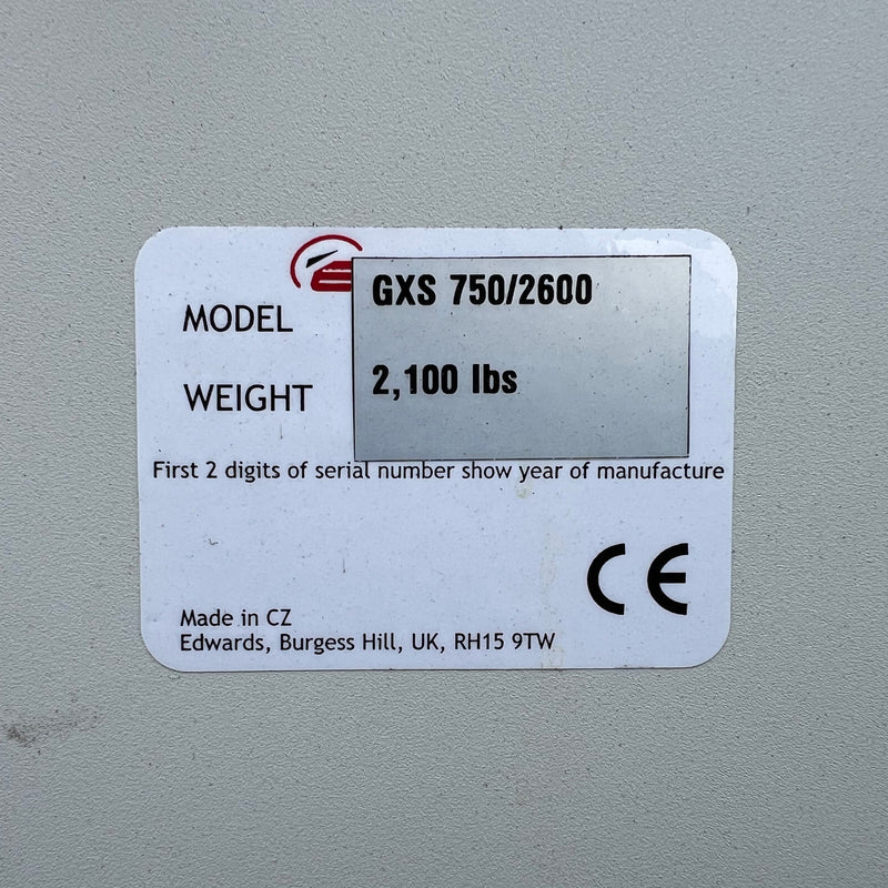 Edwards GXS 750 / 2600 Dry Vacuum Pump Combo