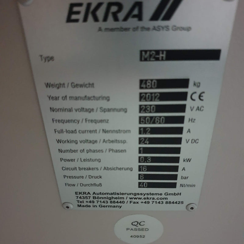 Ekra M 2 H Semi-Automatic Screen Printer
