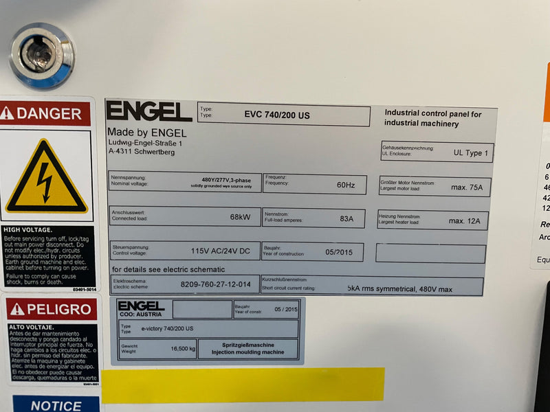 Engel EVC 740 / 200 US Injection Molding Machine