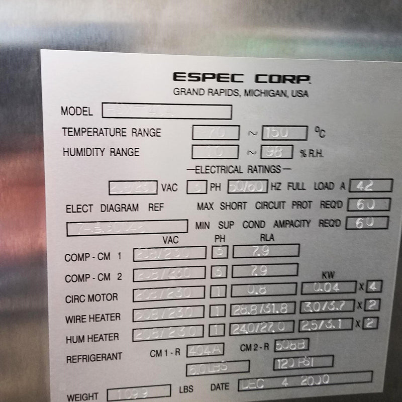ESPEC ESX 4 CA Oven