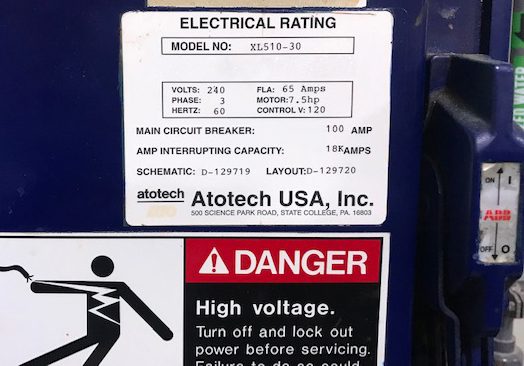 Atotech XL 510-30 Etcher Line