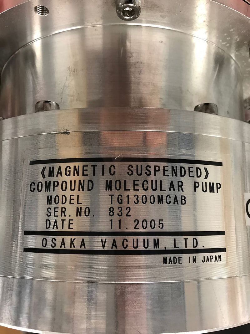 Osaka Vacuum TG 1300 MCAB Mag Suspended Turbo Pump
