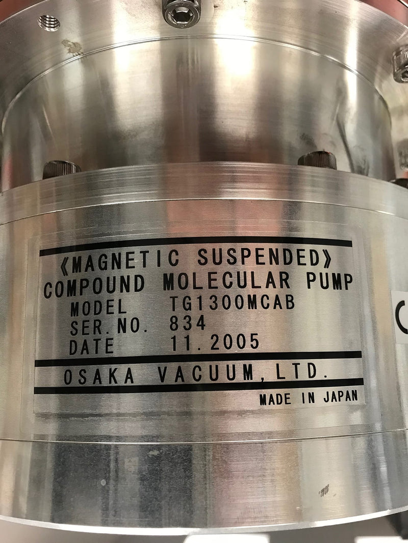 Osaka Vacuum TG 1300 MCAB Mag Suspended Turbo Pump
