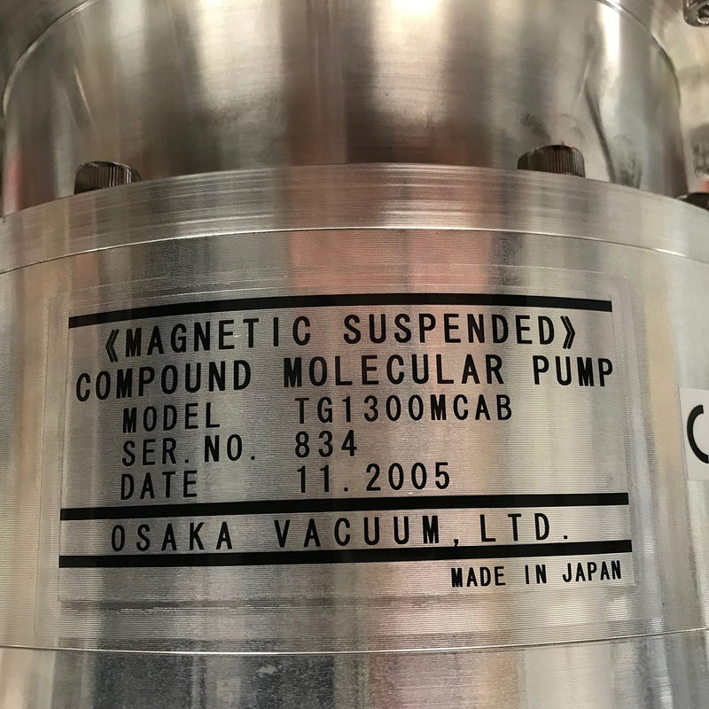 Osaka Vacuum TG 1300 MCAB Mag Suspended Turbo Pump