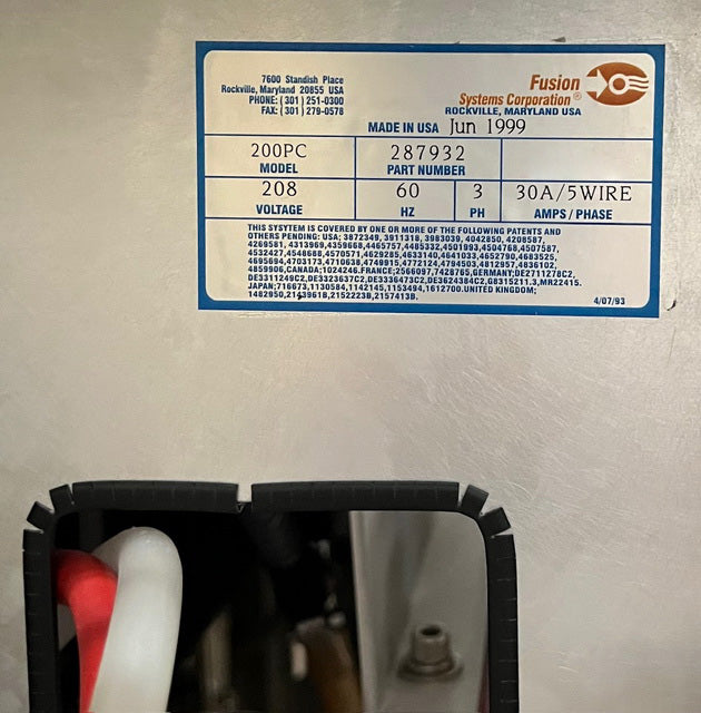 Axcelis 200 PC Exposure System