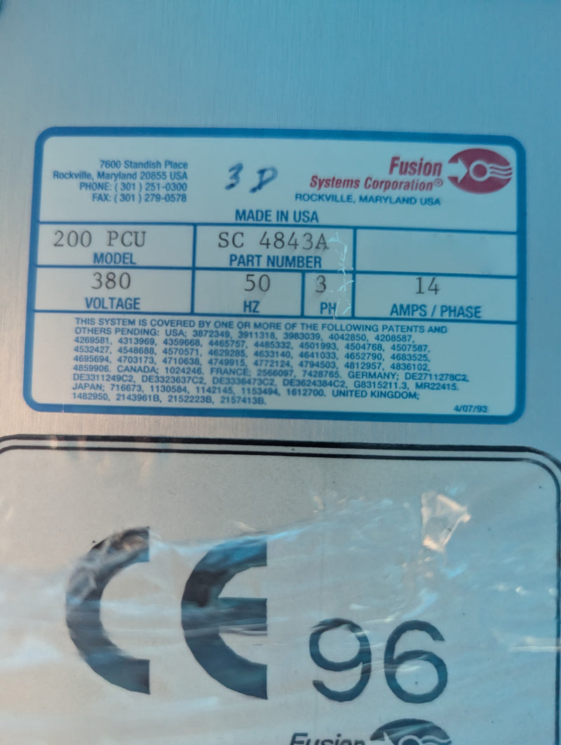 Axcelis 200 PCU Photoresist Stabilizer