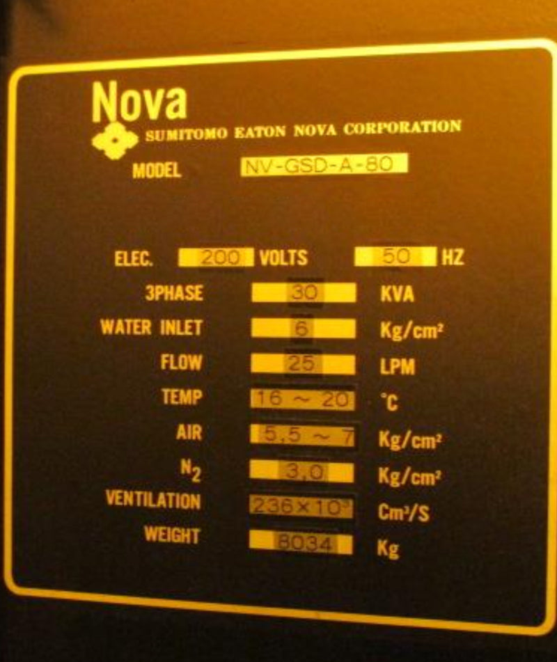 Axcelis NV GSD A 80 Implanter