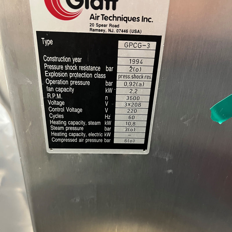 Glatt GPCG 3 Fluid Bed Dryer Granulator