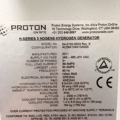 Proton Lot of (3) H6 Hogan Hydrogen Generators and (3) Chillers