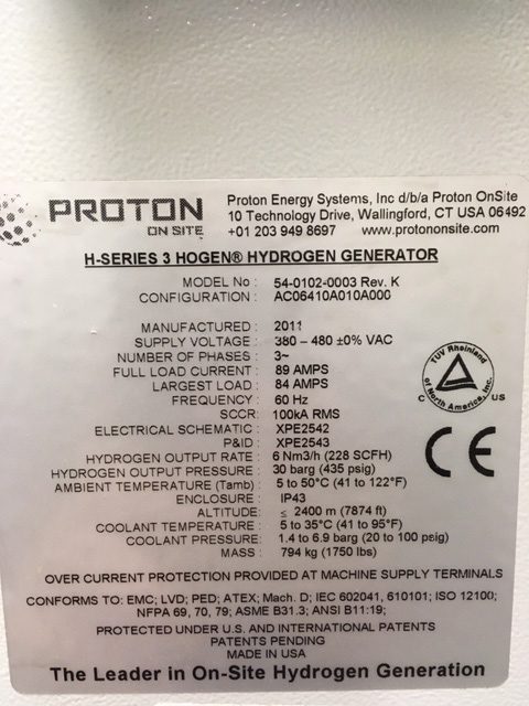Proton Lot of (3) H6 Hogan Hydrogen Generators and (3) Chillers