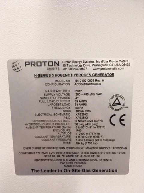 Proton Lot of (3) H6 Hogan Hydrogen Generators and (3) Chillers